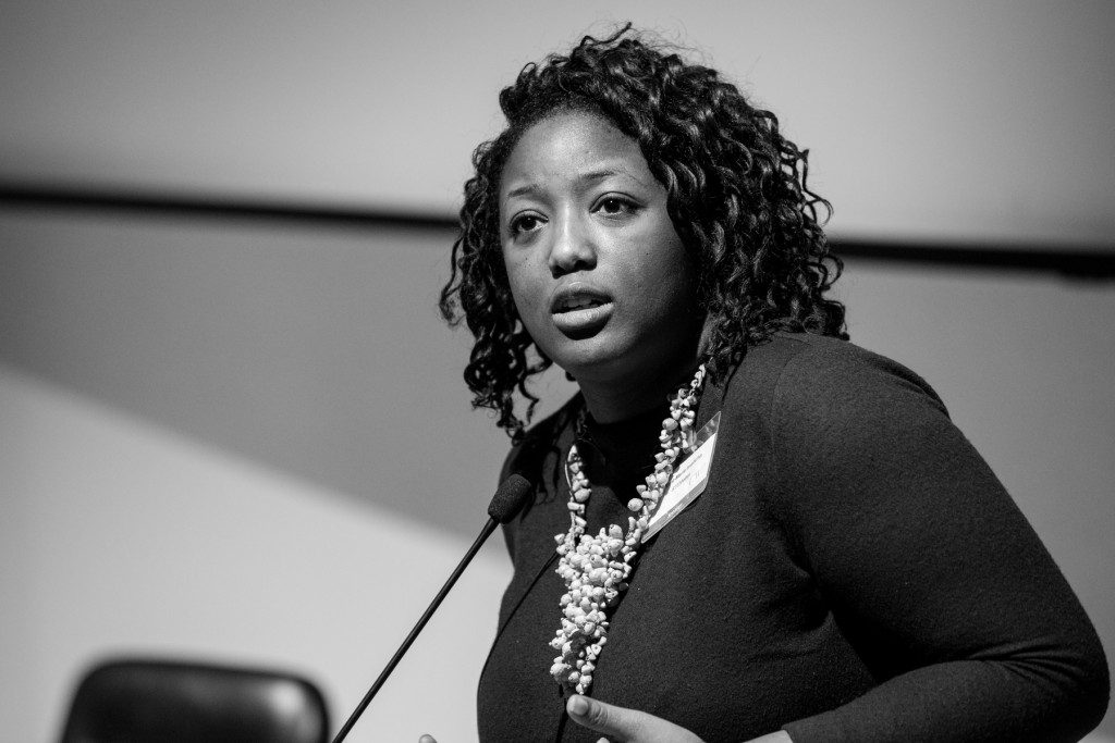 Anne-Marie Imafidon presenting at an event